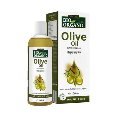 Indus Valley Bio Pure Natural & Organic Extra Virgin Olive Massage Oil 100ml,