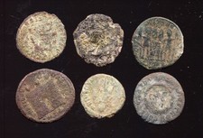 Ancient Roman Coins x 6 Genuine but Not Identified