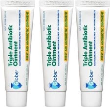 Globe (3 Pack 1oz Triple Antibiotic Ointment, First Aid Ointment for Minor... 