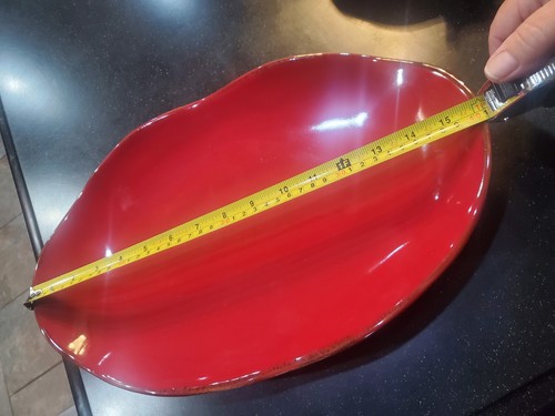 WH Made In Portugal Red Serving Platters 15 & 16 Inch - Picture 6 of 17