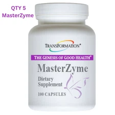 Qty 5 Transformation Enzymes MasterZyme Support Hormone Balance 100 Caps
