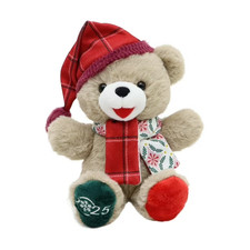 Holiday Time Snowflake Boy 2025 Teddy Bear Plush, Tan 9", Christmas Collectible