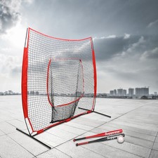 Baseball Softball Hitting Pitching Net Pro Baseball Backstop Practice Net Red