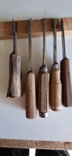 LOT DE 5 OUTILS BEDANES GOUGE ESTAMPILLES