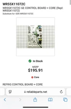 WR55X11072C, WR55X11072 GE refrigerator control board NEW original in box