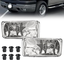 Fog Lights Assembly Compatible with 2007-2015 Chevy Silverado, Clear Lens