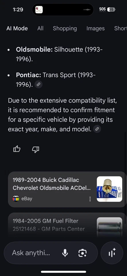 Lot Of 4 OEM GM 1984-2005 Cadillac Chevrolet GMC Oldsmobile Pontiac Fuel Filter - Image 4 of 4