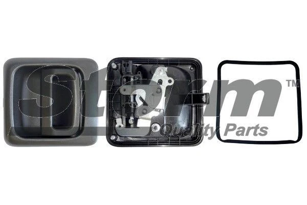 Poignée de porte coulissante noire sans clé quincaillerie droite 79915