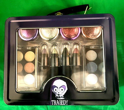 Tragedy Ann Lunch Box Goth Makeup Cosmetic Case Markwins w Doll Tag Vintage
