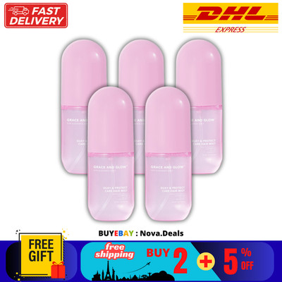 5 X 100ml Grace And Glow BO Silky & Protect Care Haar Vitamin Mist NEU