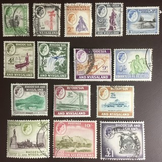 Rhodesia & Nyasaland 1959 Definitives Set Good To FU