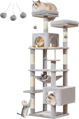 Cat Tree, 68-Inch Cat Tree Cat Tower for Indoor Cats, Plush Multi-Level Cat Cond