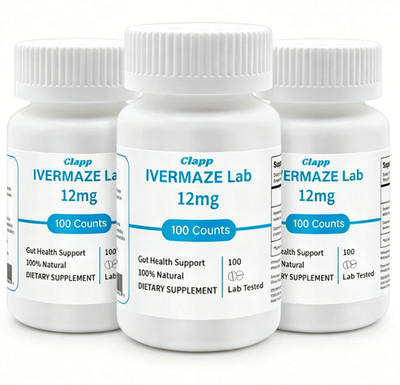 3Pack IVERMAZE Tablets   12 mg,100 Tablets, 99% Purity Digestive Supplement