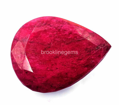 Elegant 1727 Ct Natural Red Ruby EGL Certified Pear Cut Loose Gemstone 4AUD