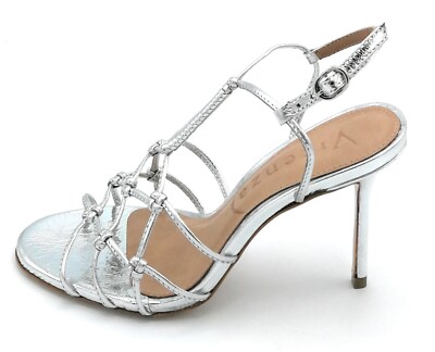 Vicenza 1959001 sandalo laminato argento cinturino fondo cuoio