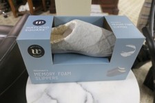 WAYLAND SQUARE WOMEN'S MEMORY FOAM SLIPPERS NEW IN BOX GREY Small 7-8
