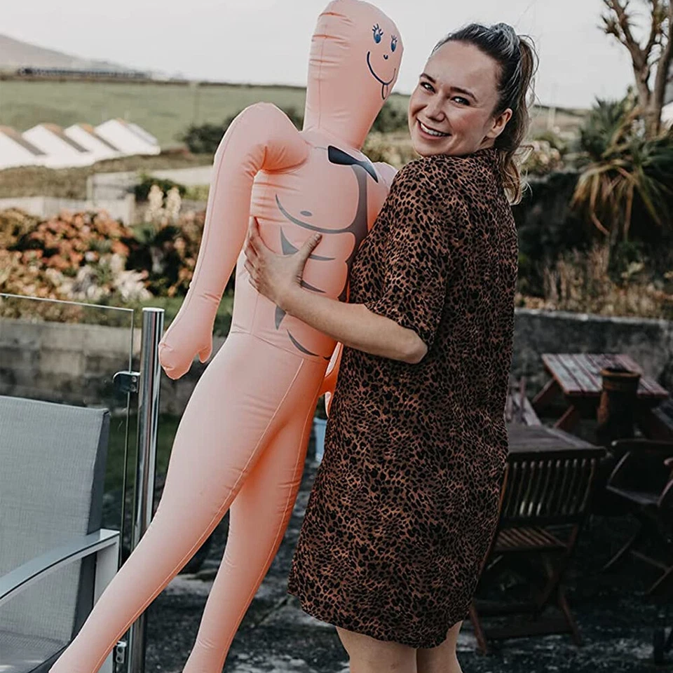 Muñeca Inflable Hombre Tamaño Completo Hombre Fiesta de Gallina 150cm Regalo de Navidad Foto 3 de 4