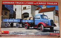Miniart 38023 Bausatz 1:35 Deutscher Lkw L1500S Mit AnhäNger