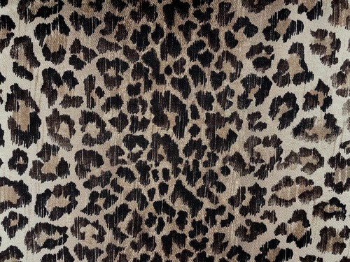 Velvet Leopard Adusta Fabric BLACKBEIGE Fibre Naturelle Curtain Blind Upholstery - Picture 3 of 7