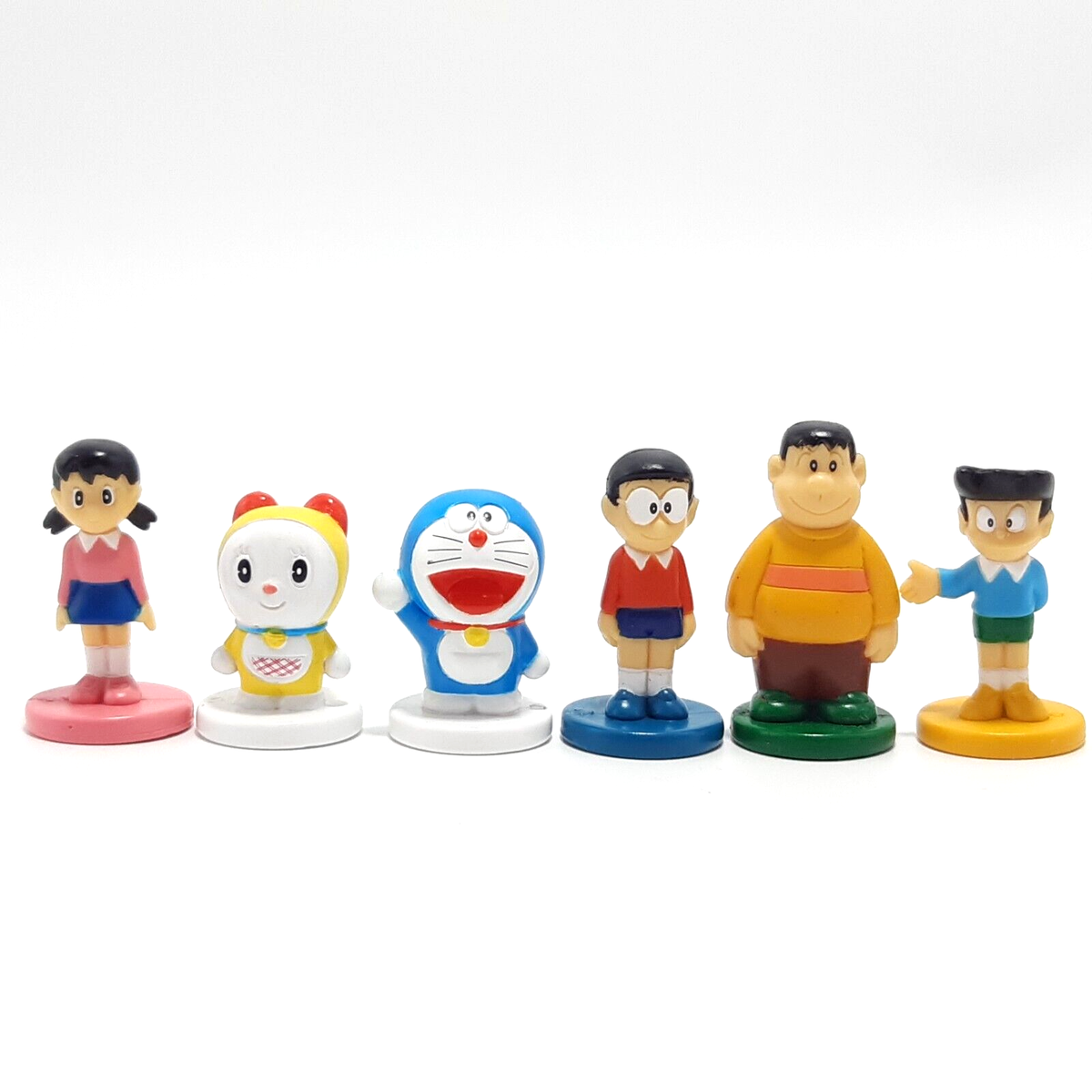 Set of 6 Doraemon Mini Figure 3.5 cm Fujiko-Pro, Anime Japan