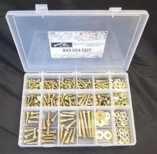 334 Piece Grade 8 Coarse Bolt, Nut & Washers Assortment With Plastic Box
