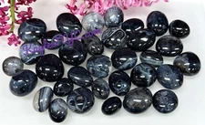 Wholesale Lot 2 Lbs  Natural Black Onyx Tumble Stone Nice Quality Healing