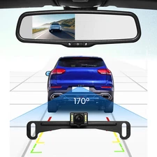 4.3" Car Rear View Mirror Monitor Reversing Backup Camera For Ford Mazda Honda