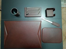 Kit Da Scrivania In Pelle