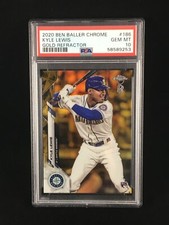 Pop 6 PSA 10 Kyle Lewis 2020 Topps Chrome BEN BALLER GOLD Refractor /50 RC 186