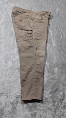 Carhartt B159-MUS Pants Men's W38 x L30 Brown Loose Fit Carpenter
