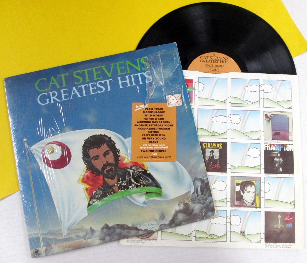 CAT STEVENS Greatest Hits 1975 LP ~ HYPE STICKER shrink