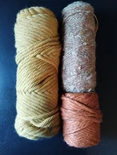 Autumn Natural Fiber Rustic Thick Jute Rope Macrame DIY Crafting Cord 3 Lot Yarn