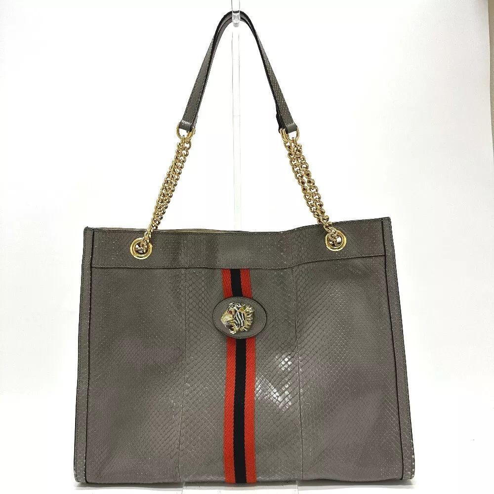 GUCCI 537219 Sherry line raja tiger head Shoulder Bag Chain Tote Bag gray GUCCI 537219 Sherry line raja tiger head Shoulder Bag Chain Tote Bag gray