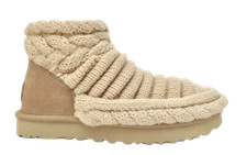 New Ugg Classic Mini Chunky Knit Short Cardy Natural Beige Womens Sweater Boot