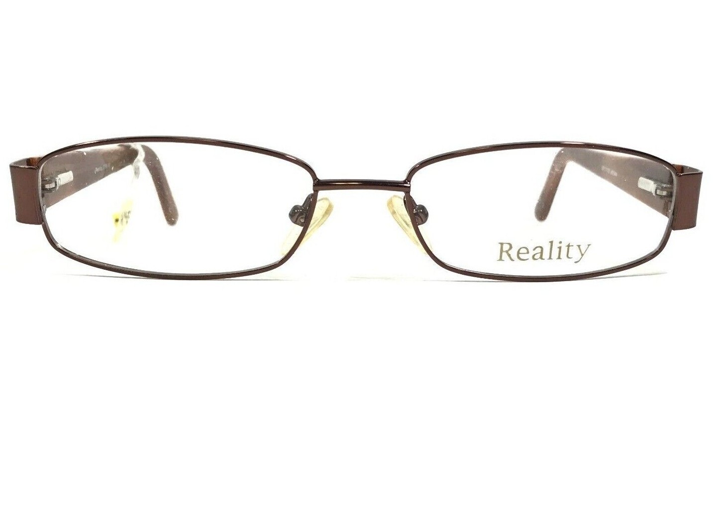 Reality R 3766 BROWN Eyeglasses Frames Rectangular Full Rim 52-17-135