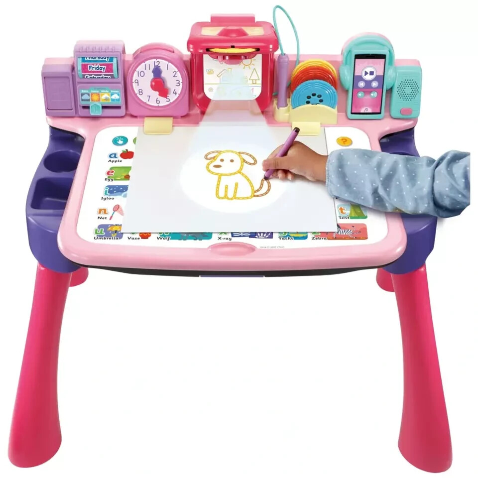 VTech Draw And Learn Activity Desk Pink Interactive Kids Table