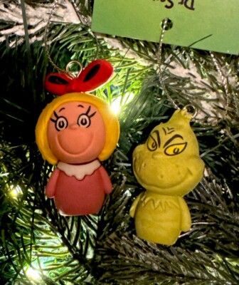 2ct 2024 Grinch & Cindy Lou Who How The Grinch Stole Christmas Ornaments w Tag