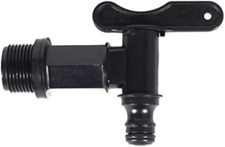 EDA - Rubinetto per Recuperatore d'acqua - 3/4 gas + Guarnizione - Nero