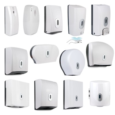 WANDMONTIERTER SEIFENROLLENPAPIERSPENDER AUTOMATISCHER TISSUE JUMBO SPENDER WEISS