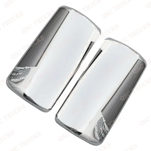 QSC Chrome Door Mirror Covers Right Left Pair for International LT625 Trucks
