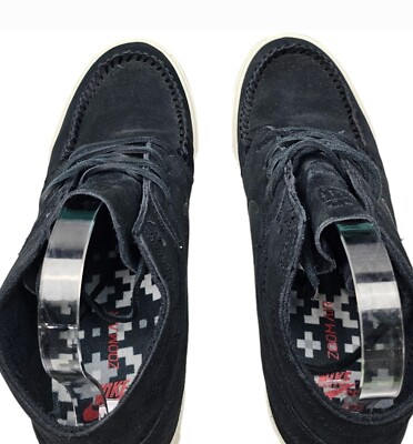 Nike SB Janoski Shoes Mens 5.5 Mid AQ7460 002‎ Black Suede Mid Top Skate Sneaker Nike Zoom Stefan Janoski Mid Crafted SB  main image 3