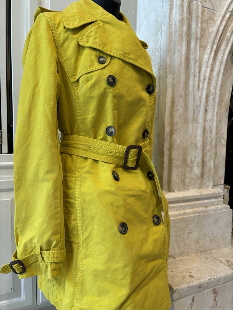 Burberry London Yellow Trench Coat ( US 6 ) | eBay