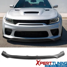 Fits 20-23 Dodge Charger SRT Widebody V3 Front Bumper Lip Spoiler PP Matte Black