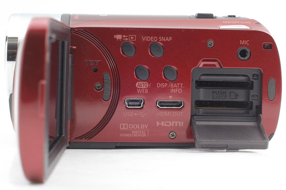 [N MINT] Canon Digital Video Camera Ivis Hf R21 Red 20X From JAPAN