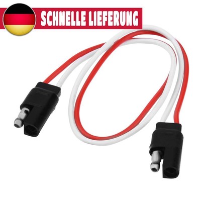 2-Pin SAE Plug Extension Cable Accessories Flat Wire Connector Useful Reusable