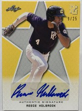 2020 LEAF PG NATIONAL SHOWCASE REECE HOLBROOK YELLOW AUTO 9/25