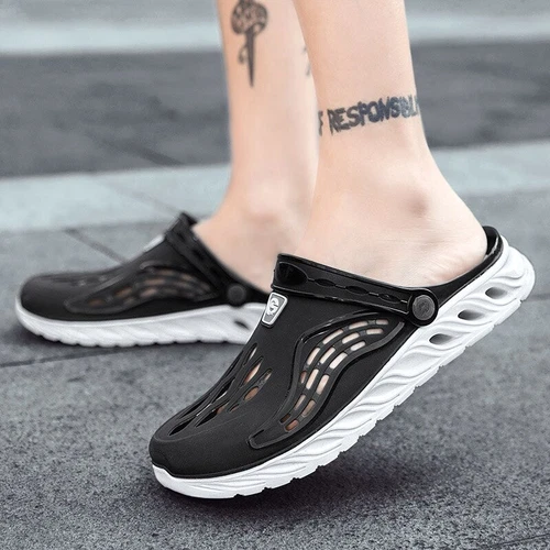 Mens And Womens Casual Slip On Clogs Shoes Waterproof Gray Sandals Slippers - Bild 28 von 67