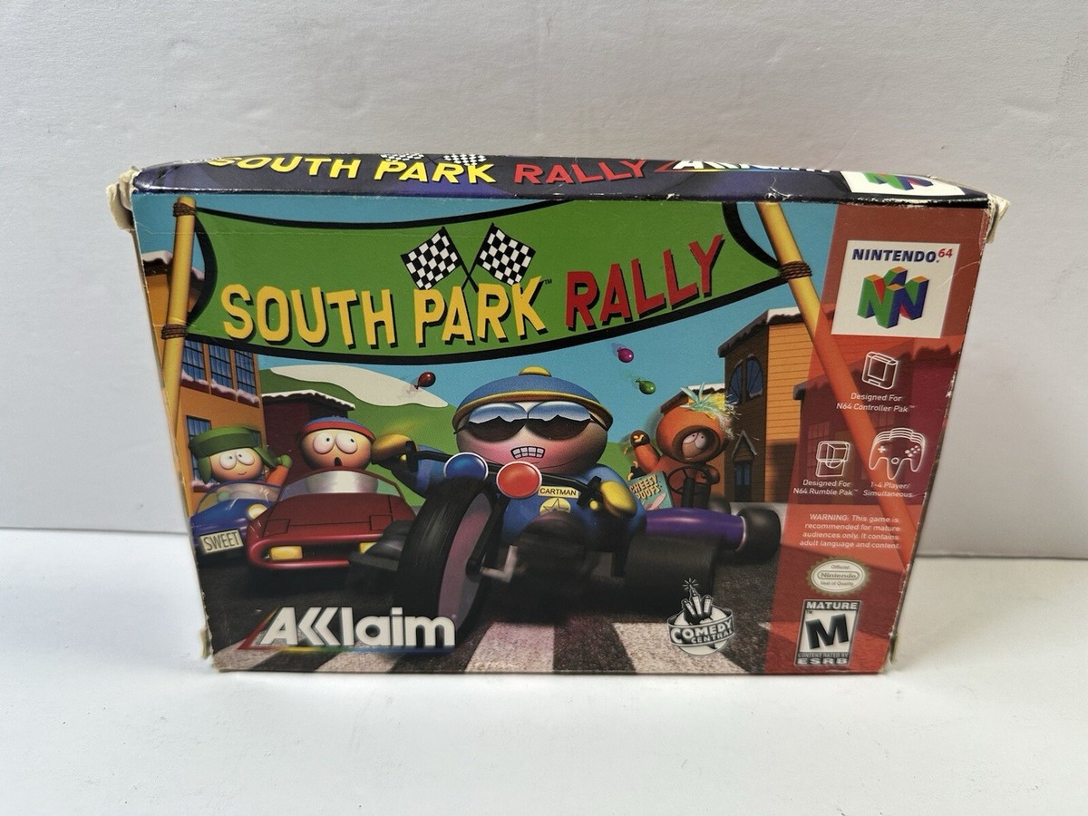 South Park Rally (Nintendo 64 N64, 2000) CIB Complete w/ Poster
