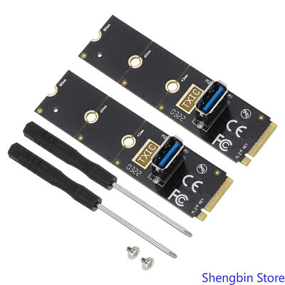 M.2 NVME to USB 3.0 PCI-E Riser Adapter, 2 Sets M2 Slot GPU Extension