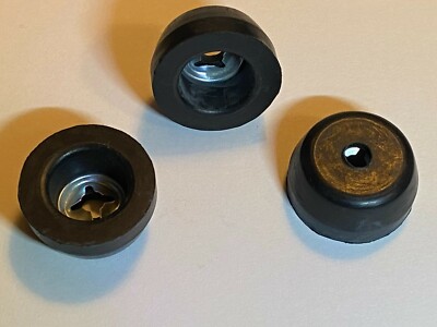 Set of 3 Replacement Rubber Feet for Cast Iron Microphone Stand Base